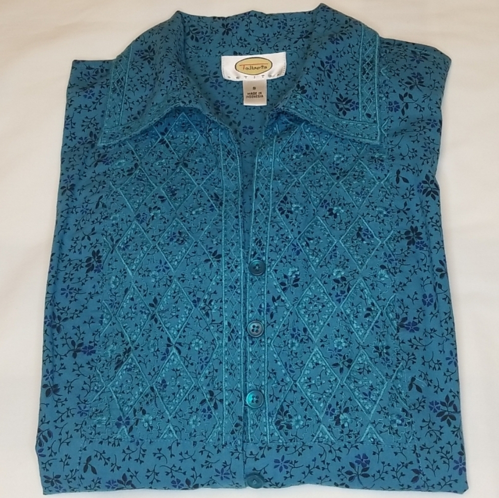 Talbots Long-Sleeve Collared Button-Front Blouse … - image 4